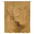 thumbnail image 2 of Yellow Marble Texture Sheer Curtains 54 Inches Long, Country Ombre Fluid Aesthetic Light Filering Curtains, Breathable Simi Curtain Privacy Drapes for Kitchen Bathroom Small Window Treatment, 2 of 9