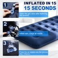 thumbnail image 4 of SOTOS Twin Air Mattress with Flocked Top, 12 inch Air Bed, Inflatable Bed for Camping Guest Home Use Portable, 4 of 9