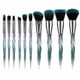 thumbnail image 2 of 10 in 1 Professional Premium Crystal Style Diamond Cut Handle Makeup Brushes with Holographic Makeup Bag (BLUE), 2 of 4