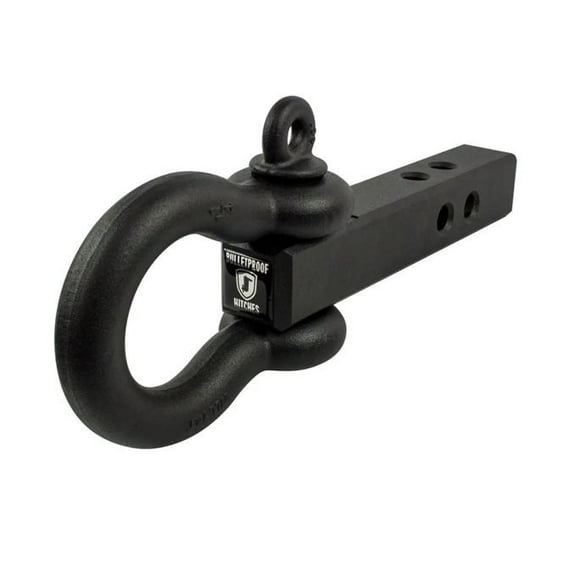 Bulletproof Attaches D-Ring ED20SHACKLE s'Adapte à une Tige de 2 Pouces; 10-3/16 Pouces; Diamètre Intérieur 3-1/8 Pouces; Capacité de 36000 Livres; Revêtu de Poudre; Noir; Acier
