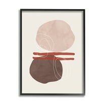 Stupell Abstract Round Shapes Contemporary Abstract Painting Black Framed Art Print Wall Art