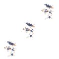 thumbnail image 1 of Sonducket 4 piezas de peinetas de flores de boda tocados conjunto elegante hermoso tocado de novia accesorio de joyería de moda gema azul Type1 NO1, 1 of 6
