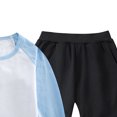 thumbnail image 4 of Futezty Toddler Boys Girls Clothes Fall Winter Outfit Sets, Baby Boy Girl Long Sleeve Round Neck Patchwork Elastic Waist 1T 2T 3T 4T 5T 6T 3PCS Everyday, 4 of 4