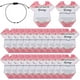 thumbnail image 1 of Regalos para baby shower: Tarjetas de presentación de pulseras de papel con cordón de poliéster ajustable en forma de corazón. Ideales para fiestas de revelación de género., 1 of 9