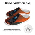 thumbnail image 6 of Disketp Orange Net Fishing Boat Women's Men's Slippers Plush Slip-On House Slipper for Winter Indoor Soft Cushion Non-slip Fluffy Slides Slippers-13, 6 of 7