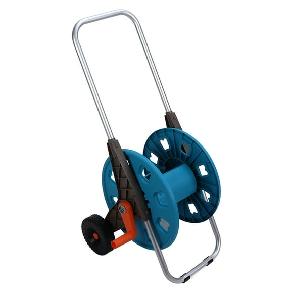G1/2 Garden Hose Reel Cart with 2 Wheels Garden Waterpipe Rack Watering Trolley Hold 60M Hose