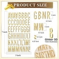 thumbnail image 4 of 6 Sheets 3D Gold Letter Stickers, Foam Alphabet Stickers and Number Sticker for Scrapbooking, Puffy Letter Sticker Self-Adhesive for Grad Cap Decorations, 4 of 7