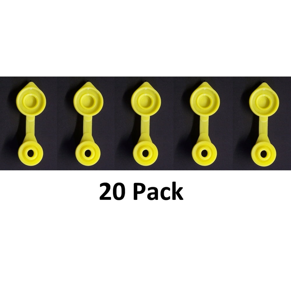 20 Yellow Fuel Gas Can Jug Vent Cap