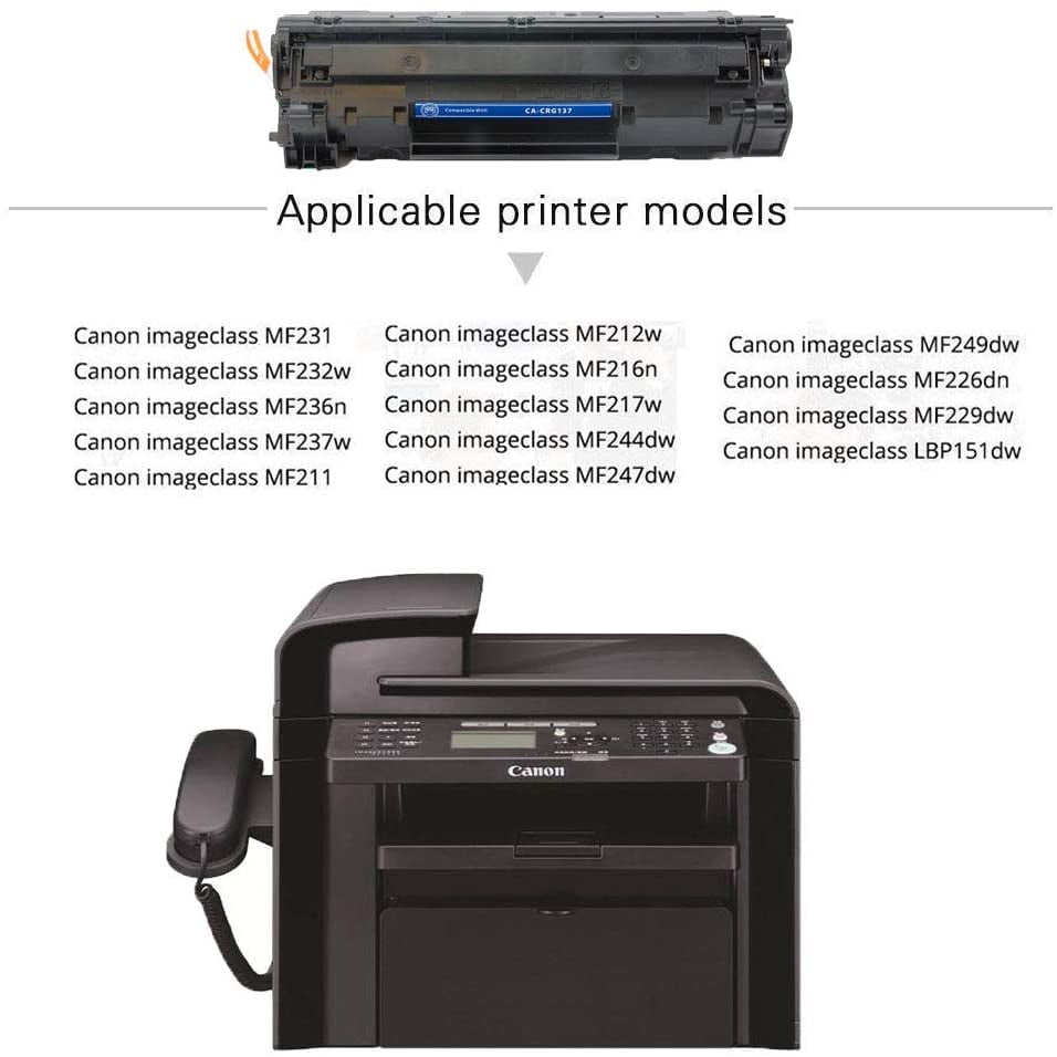Gotoners Compatible Canon 137 Toner For Canon Mf210 Mf244dw Mf249dw Mf217w Mf216n Mf247dw Mf232w Mf236n Mf222dw Black Walmart Canada
