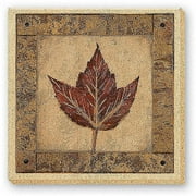 Natural Fallen Leaf 4" X 4" Sandstone Co