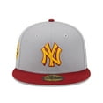 thumbnail image 2 of Men's New Era Gray/Red New York Yankees World Series Champions Navy Undervisor 59FIFTY Fitted Hat, 2 of 6
