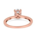 thumbnail image 3 of Accent Art Deco Wedding Ring Rose Tone Simulated CZ9 25 Sterling Silver Size 10, 3 of 5