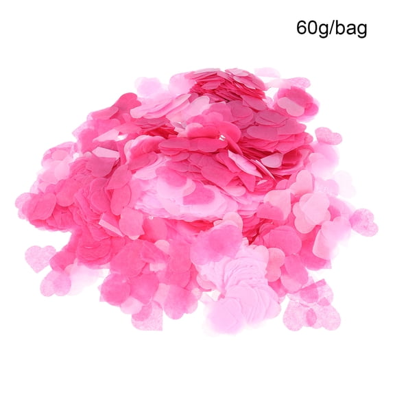 EXHUMKY 6000Pcs Pink Love Heart Shaped Confetti Biodegradable Wedding Party Decoration Supplies