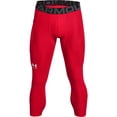 thumbnail image 3 of Leggings 3/4 Under Armour HeatGear para hombre, rojo/blanco, talla L, 3 of 4