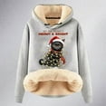 thumbnail image 4 of Women's Christmas Hoodies Thick Cat Print Long Sleeve Hooded Sweatshirts Xmas Holiday Cute Long Sleeve Loose Pullover Tops Winter Y2k Clothes, 4 of 4