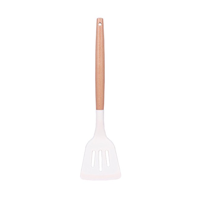 CSChome Spatule à Frire Résistante aux Hautes Températures avec Fentes : Spatule à Steak en Silicone Non Creuse Gadget de Cuisine