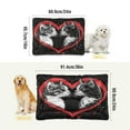 thumbnail image 4 of Qxltty Two Cats Looking at Each Other Ped Pad Wear-resistant and Hard to Bite Through Sleeping Pad for Small Medium Large Dogs Winter Pet Bed 24×18in, 4 of 6