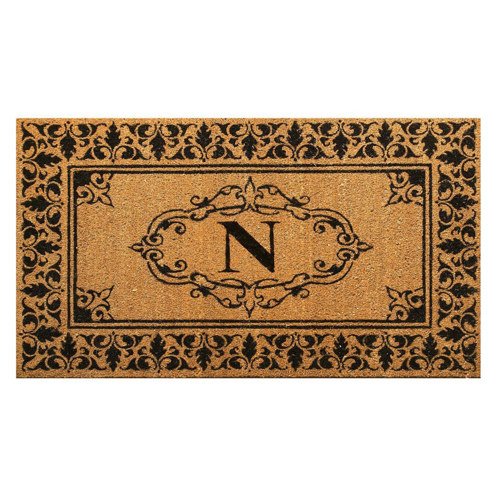 Nuloom Monogrammed Letter Indoor/Outdoor Door Mat