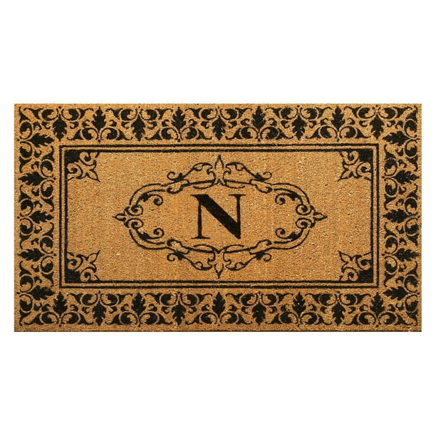 Nuloom Monogrammed Letter Indoor/Outdoor Door Mat