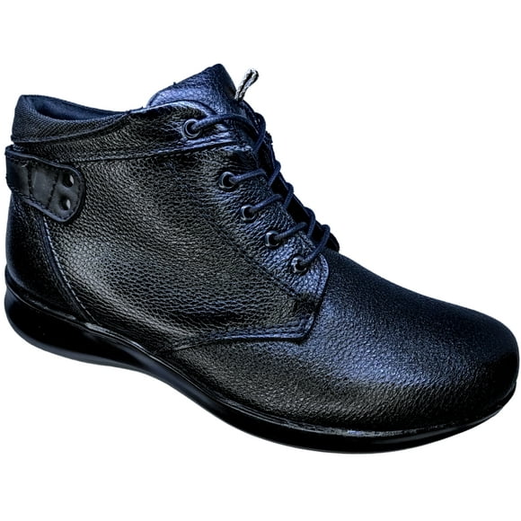 Botín Negro Confort Dama Casual Piel Vacuno 22-27 Cordones Enco Footwear mod.500 Botín confort Piel Vacuno