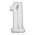 thumbnail image 1 of Megaloon Number One Silver Balloon, 1 of 3