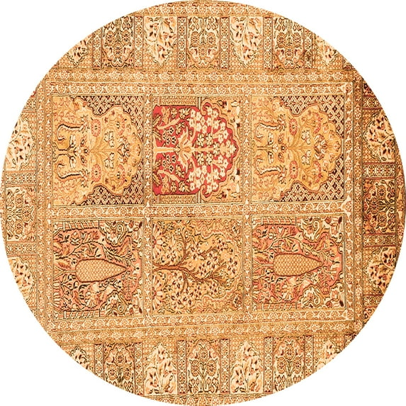 Ahgly Company Indoor Round Persian Orange Traditional Area Rugs, 8' Round