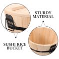 thumbnail image 2 of Wooden Sushi Rice Container Cooked Rice Bucket Cooked Rice Barrel for Restaurant, 2 of 8