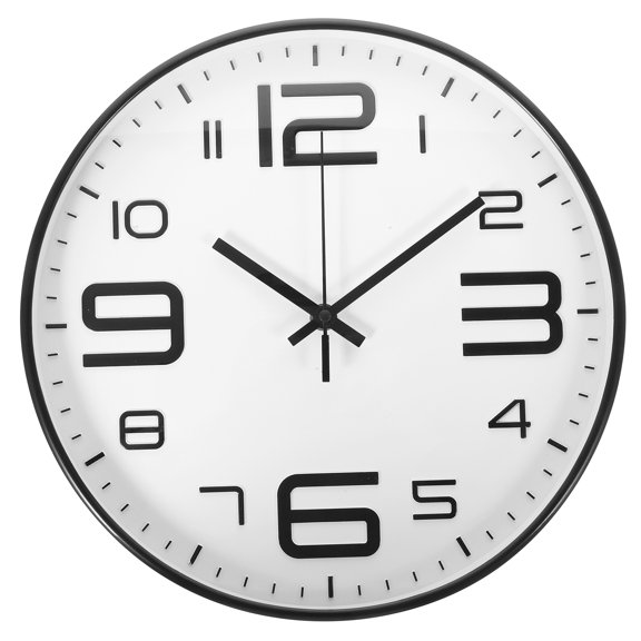 Lhio Hanging Wall Clock Mute Clocks for Living Room Office White