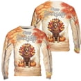 thumbnail image 3 of Happy Thanksgiving Chesapeake Bay Retriever Turkey Costume Pumpkins Autumn Leaves All Over Print 3D Sweatshirt Unisex Merch Chessie Dog Lover - 13014, 3 of 6