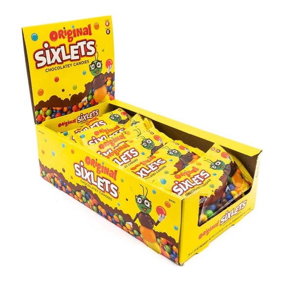 Original Sixlets Chocolate Candy Box - 1.75 Ounces - Pack of 24