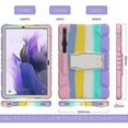 thumbnail image 4 of Étui de Protection en Silicone pour Samsung Galaxy Tabs7+/Tabs7fe/Tabs8+3 Couches, 4 of 5