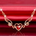 thumbnail image 3 of HHBEAUTY Angel Wings Heart Pendants Necklace for Women Dainty Zircon Chain, Necklace Jewelry for Her Friend Wife Mom Anniversary Wedding Birthday Valentines Mother's Day Gifts, 3 of 9