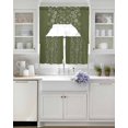 thumbnail image 3 of Japanese Swag Curtains for Living Room/Bedroom Windows, Green Rustic Retro Pastoral Floral Leaves Kitchen Curtains and Valances Set 36 Inch Length, Light Filtering Swags Valance Curtain Panels, 3 of 5