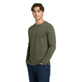 thumbnail image 3 of Gildan Softstyle Long Sleeve T-Shirt, Men's Crew Neck Blank Comfort Tee, Military Green, 5-Pack, S, 3 of 5