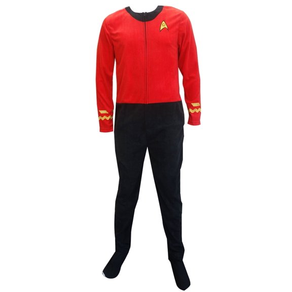 Star Trek Scotty Red Engineering Uniform Onesie Pajama (X-Large)
