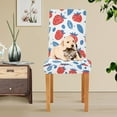 thumbnail image 4 of Yayeee 2 Pack Dining Chair Covers Stretch Parson Chairs Slipcovers Seat Protector, Playful Strawberries, 4 of 6
