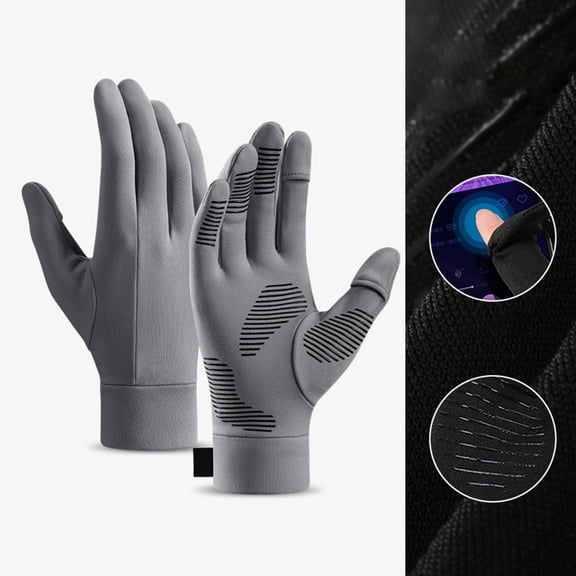WNEGSTG Winter Gloves For Men Women Non Slip Touchscreen Working Convertible Index Fingerless & Thumbless