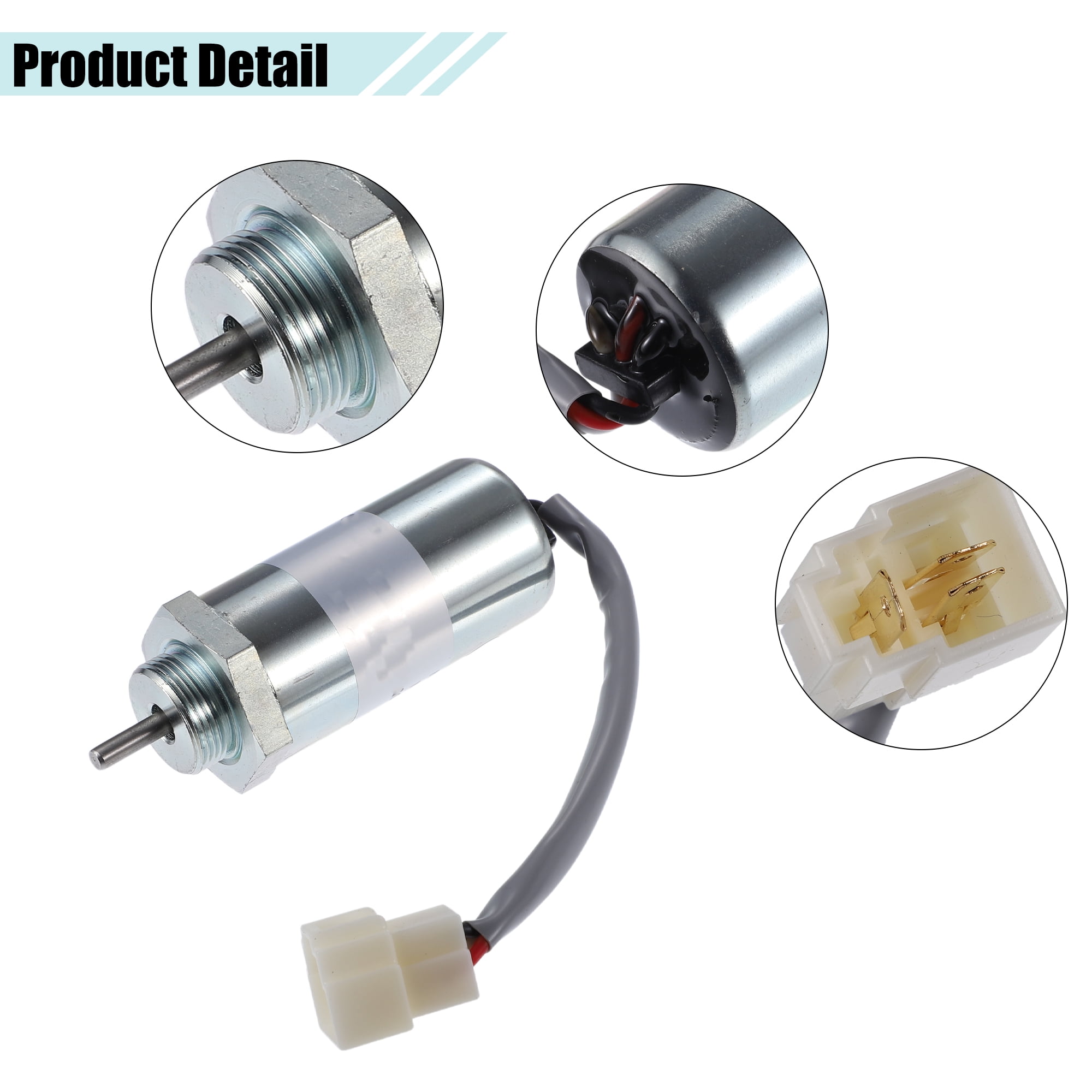 Unique Bargains Fuel Shut Off Stop Solenoid Valve for Isuzu Engines 3LD1 3LD2 4LE1