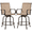 Brown, variant on Yaheetech Outdoor Swivel Texteline Bar Stools with Armrest and Footrest, Set of 2, Black/Light Gray