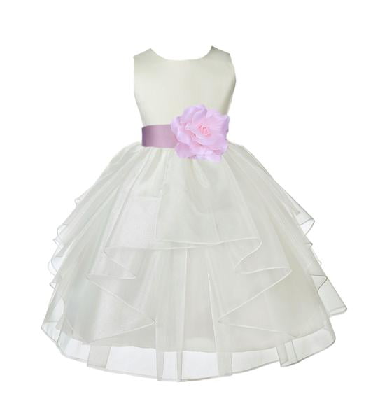 Ekidsbridal Ekidsbridal Formal Ivory Shimmering Organza Flower Girl