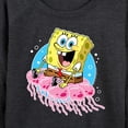 thumbnail image 3 of SpongeBob SquarePants - Spongebob And Jellyfish - Women's Lightweight French Terry Long Sleeve Shirt, 3 of 6