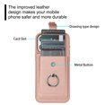 thumbnail image 5 of Allytechgroup Case for iPhone 12 Pro Max, 360 Rotating Ring Kickstand Wallet Phone Case with Card Slots [Magnetic Button Closure] Slim PU Leather Soft TPU Shockproof Bumper Stand Back Cover, Rosegold, 5 of 17