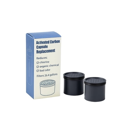 Nispira Carbon Water Filter Replacement Compatible with Lifestraw Stell Universal Go2 Play Water Bottle, 2 Pcs