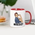 thumbnail image 3 of CafePress - Rosie The Riveter Resist - 11 oz Ceramic Mug - Novelty Coffee Tea Cup, 3 of 4