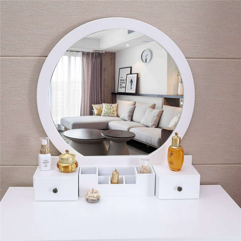Ktaxon vanity set with round lighted mirror deals