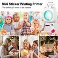 thumbnail image 2 of Print Pods Mini Printer Portable Thermal Sticker Printer with Rolls Thermal Paper and Sticker tooth Wireless Printer for iOS & Android Inkless Pocket Printer for Photo Note (Pink), 2 of 7