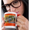 thumbnail image 2 of 3drose, Greetings from Bar Harbor, Maine Scenic Postcard Reproduction, 11oz Two-tone Red Mug, 2 of 6