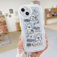 thumbnail image 3 of Samsung Galaxy S23 A14 S22 S21 S20 5G FE Pro Ultra Plus Puppy Rainbow Note Love Heart Cute Clear Soft Wave Case, 3 of 3