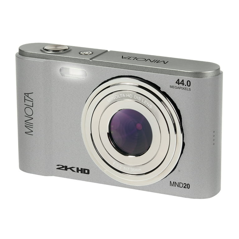 Minolta MND20-S MND20 16x Digital Zoom 44 MP/2.7K Quad HD Digital Camera  (Silver)