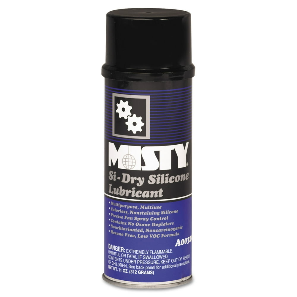 Misty SiDry Silicone Spray Lubricant, Aerosol Can, 11oz, 12/Carton